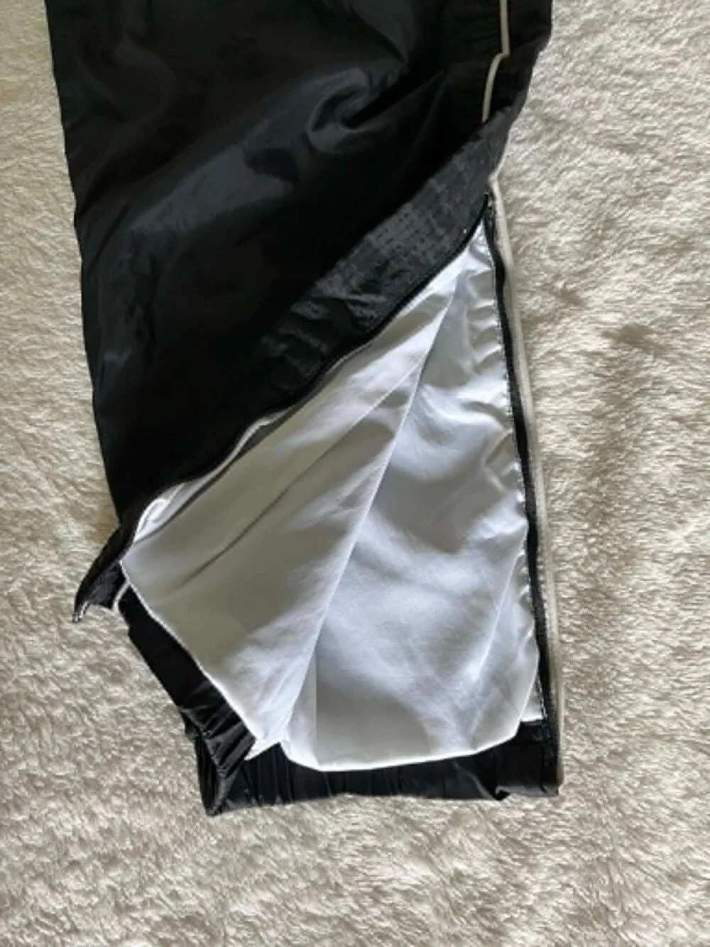 Vintage Nike Men's Large Black Windbreaker Track Pants ankle side zip